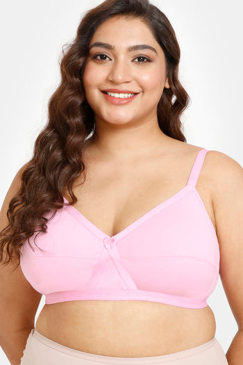 Buy Rosaline Everyday Double Layered Non Wired Full Coverage Super Support Bra - Lilac Chiffon